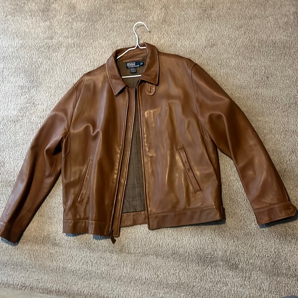 Brown polo leather jacket by Ralph Lauren